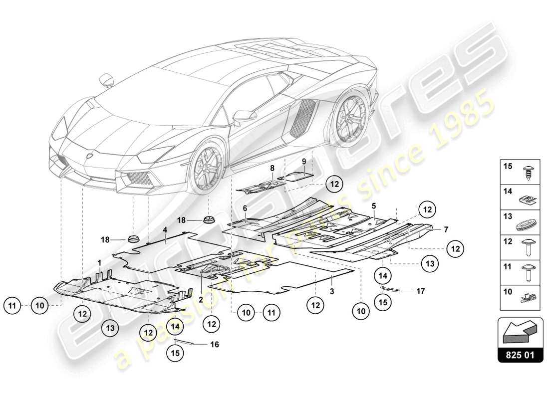 lamborghini lp720-4 coupe 50 (2014) trim panel for frame lower section part diagram