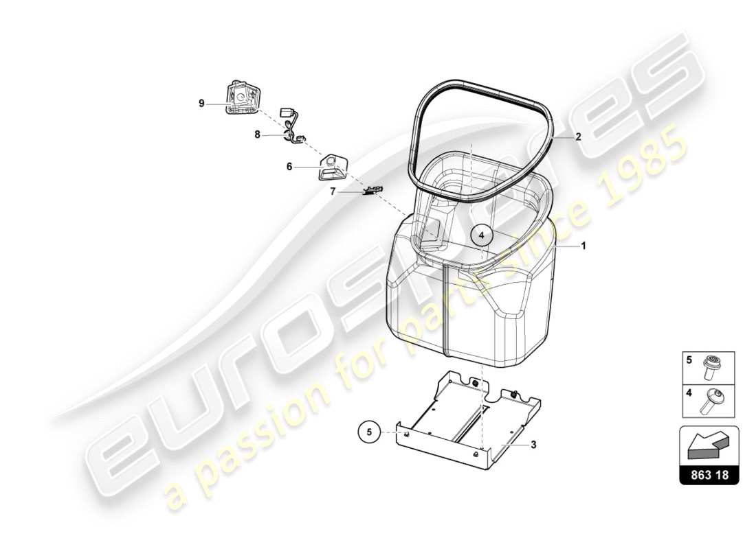 lamborghini centenario roadster (2017) luggage comp. floor covering part diagram