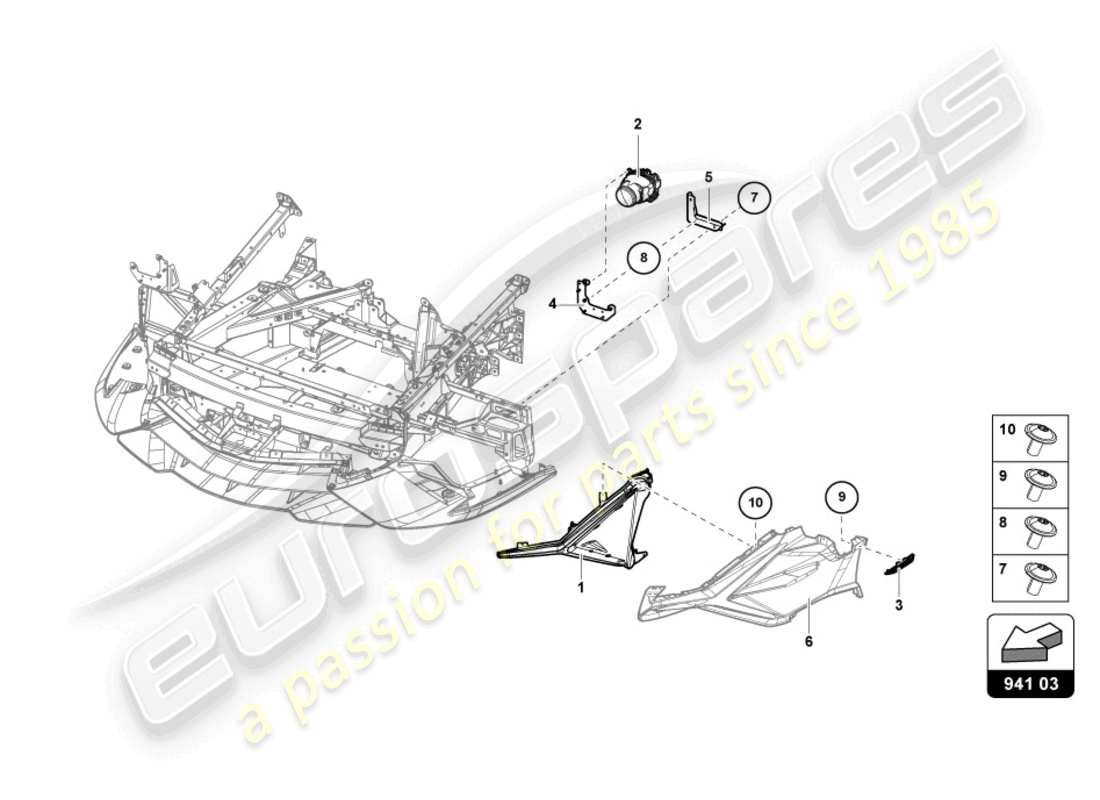 lamborghini sian (2021) headlights part diagram