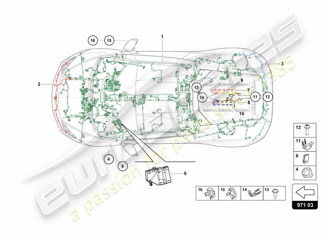 lamborghini performante coupe (2018) wiring center part diagram