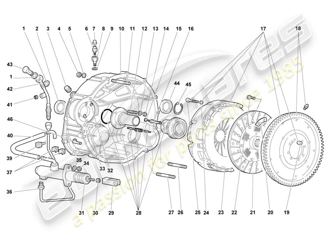 lamborghini murcielago coupe (2004) coupling rhd part diagram