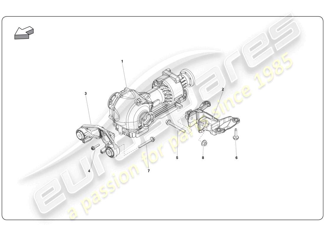 lamborghini super trofeo (2009-2014) differential part diagram