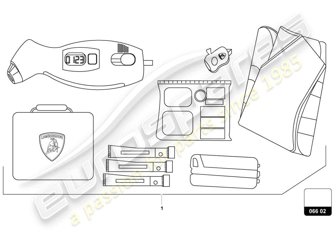 lamborghini urus (accessories) security equipment part diagram