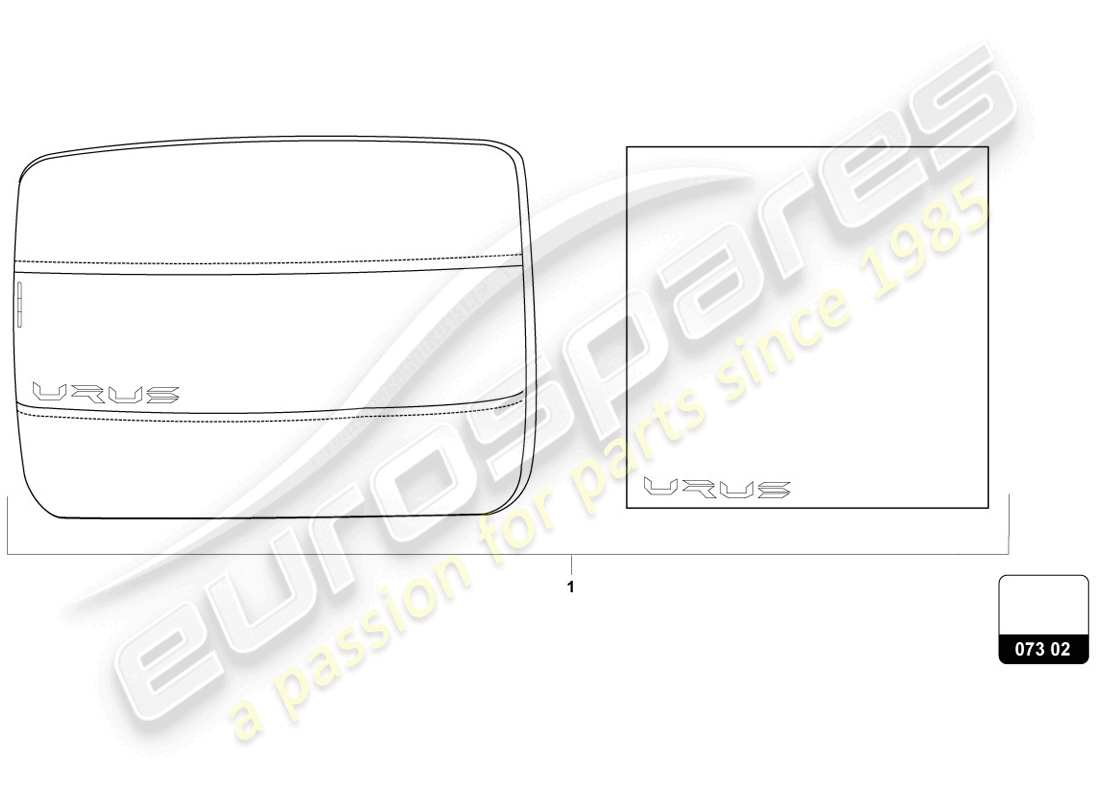 lamborghini urus (accessories) comfort accessory pack part diagram