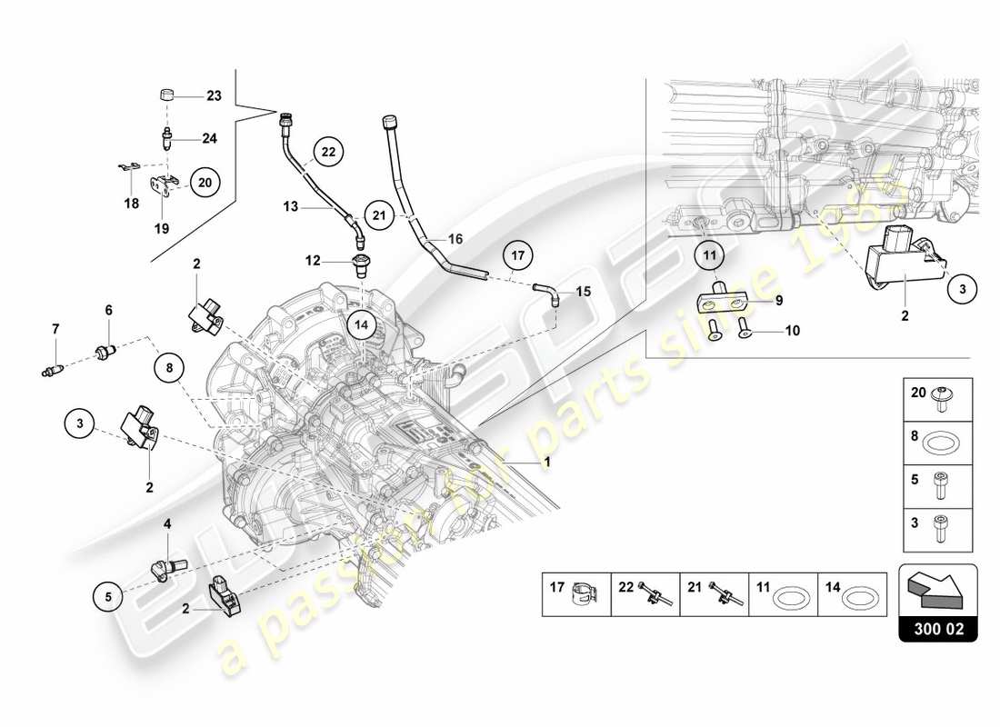 lamborghini centenario coupe (2017) sensors part diagram