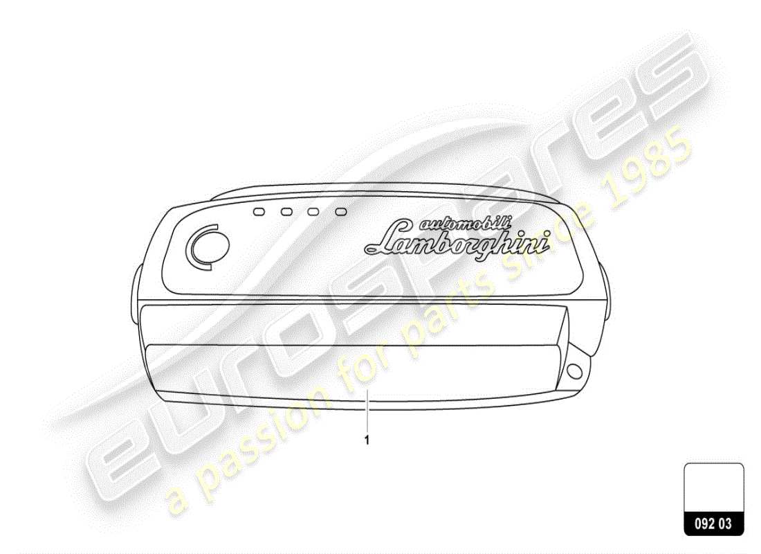 lamborghini urus (accessories) battery charger part diagram