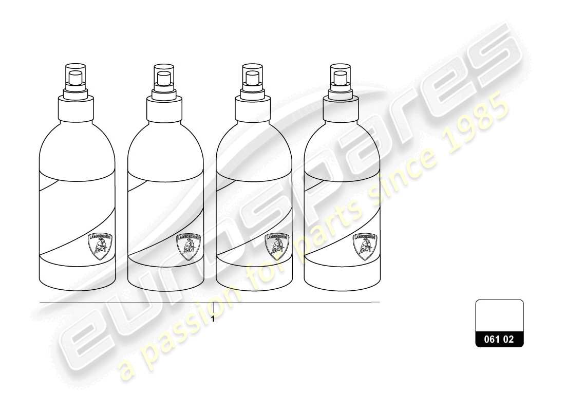 lamborghini urus (accessories) cleaning agent set part diagram