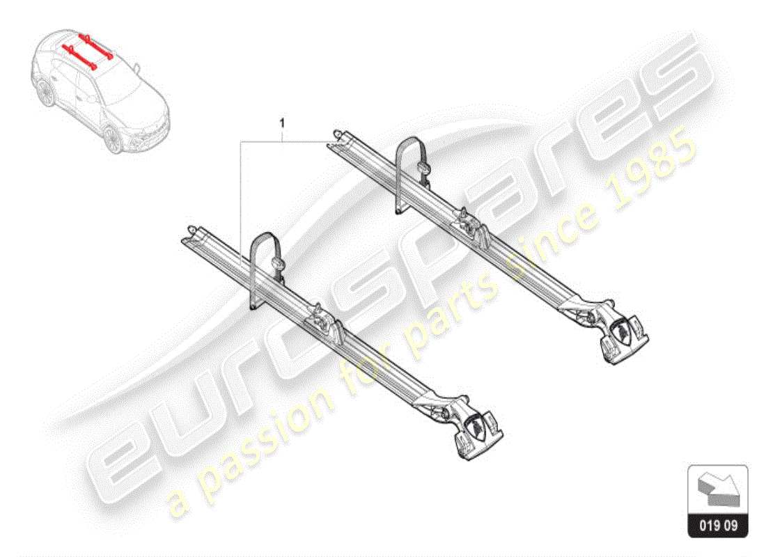 lamborghini urus (accessories) bike racks part diagram