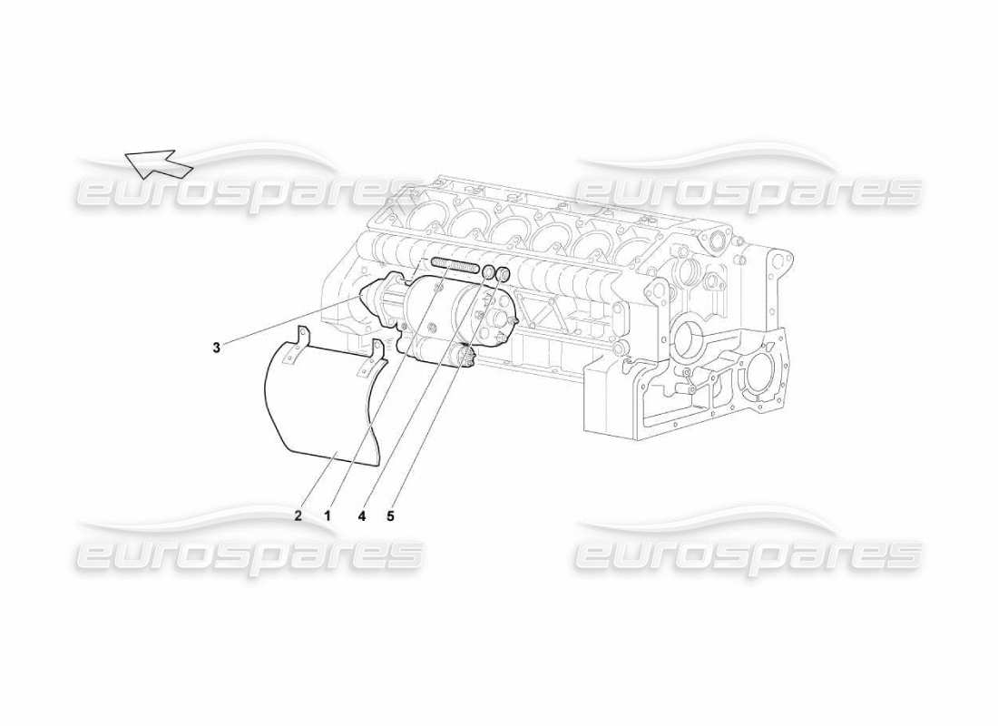 lamborghini murcielago lp670 starter part diagram