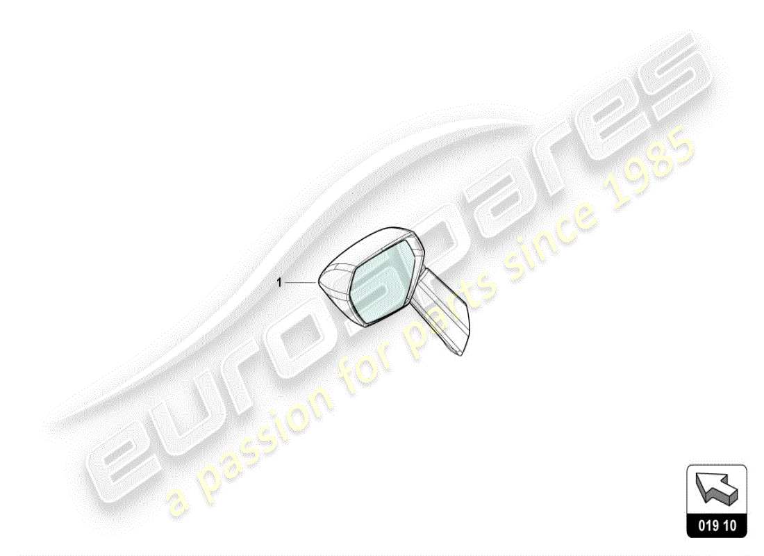 lamborghini huracan evo coupe (accessories) bag for exterior mirror part diagram