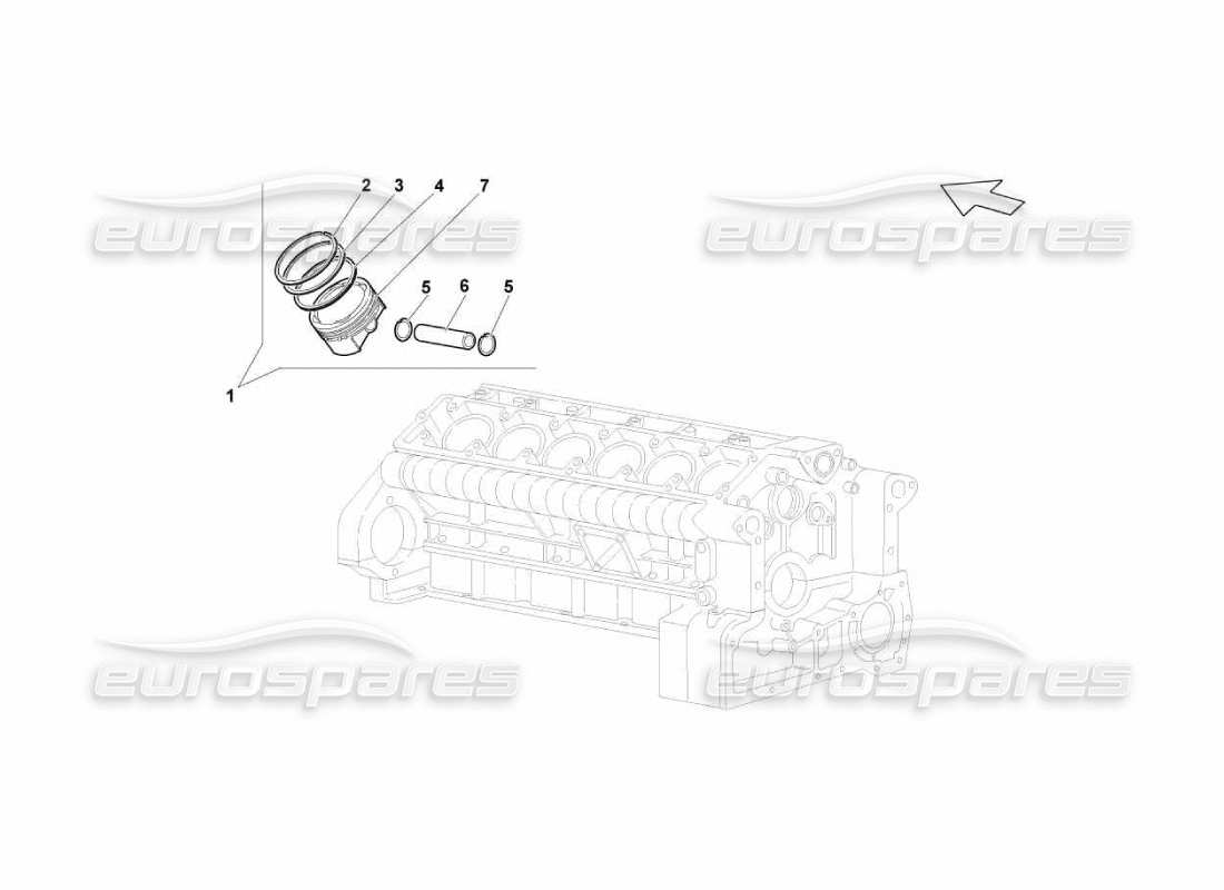 lamborghini murcielago lp670 pistons parts diagram