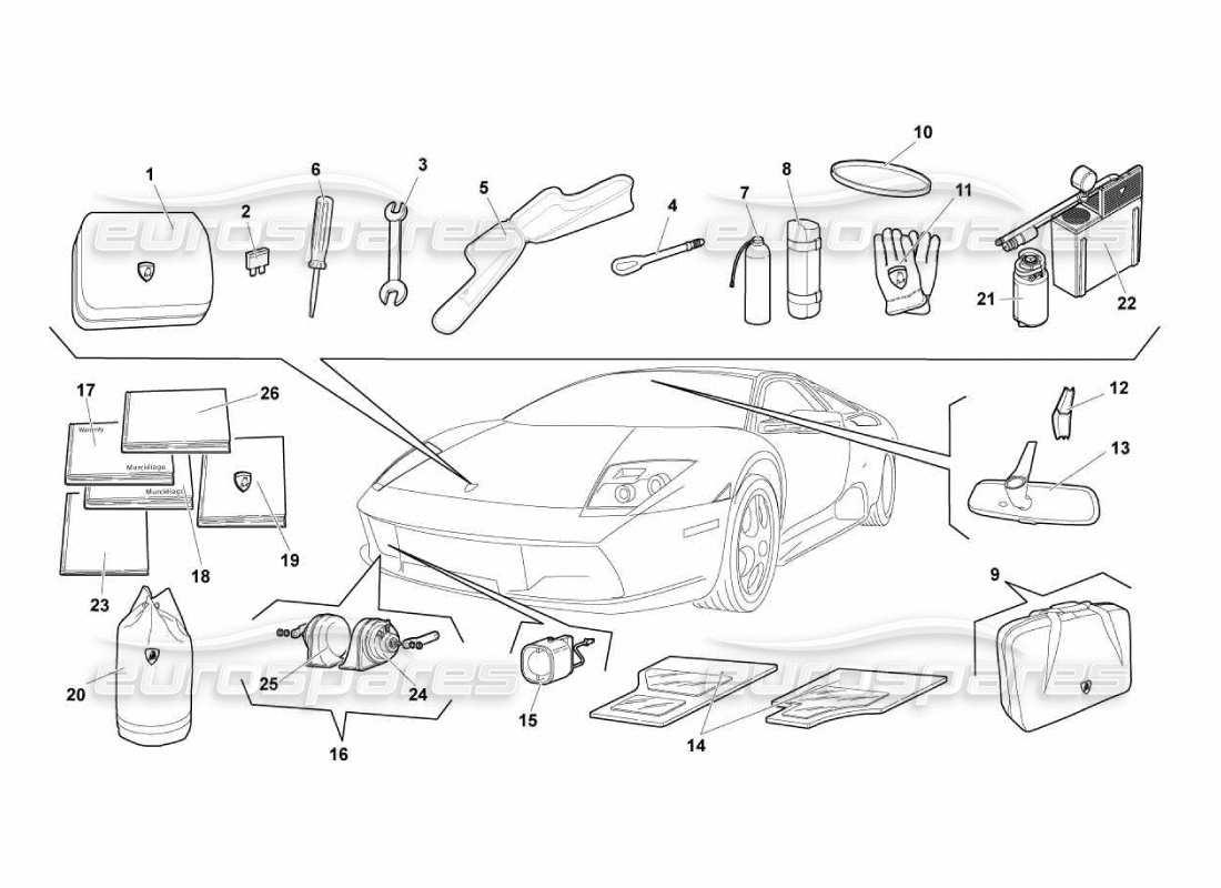 lamborghini murcielago lp670 accessories parts diagram