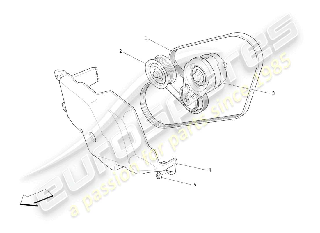 maserati ghibli fragment (2022) auxiliary device belts part diagram