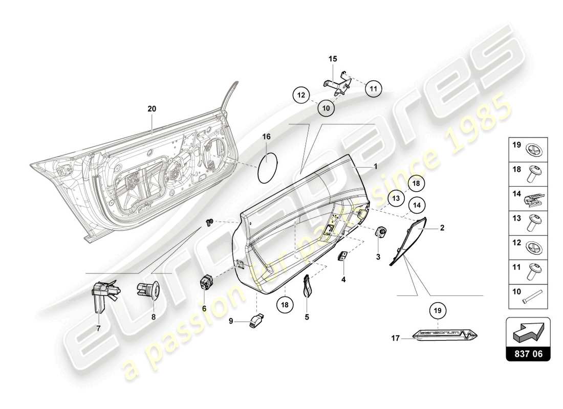 lamborghini lp770-4 svj coupe (2019) door panel part diagram