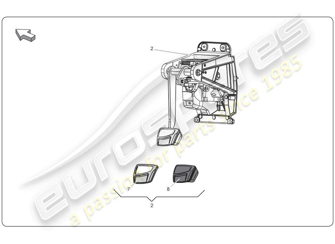 lamborghini super trofeo (2009-2014) pedal part diagram