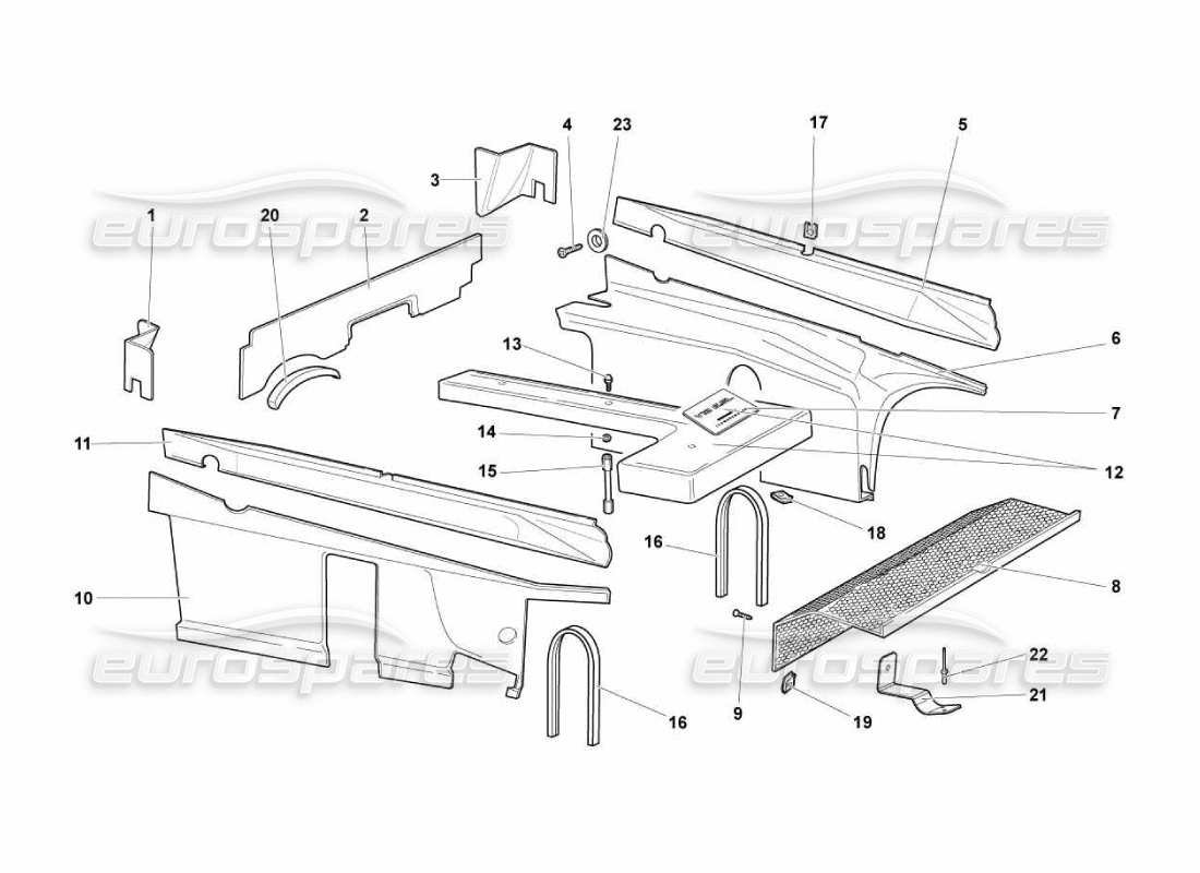 lamborghini murcielago lp670 aesthetic heat parts diagram