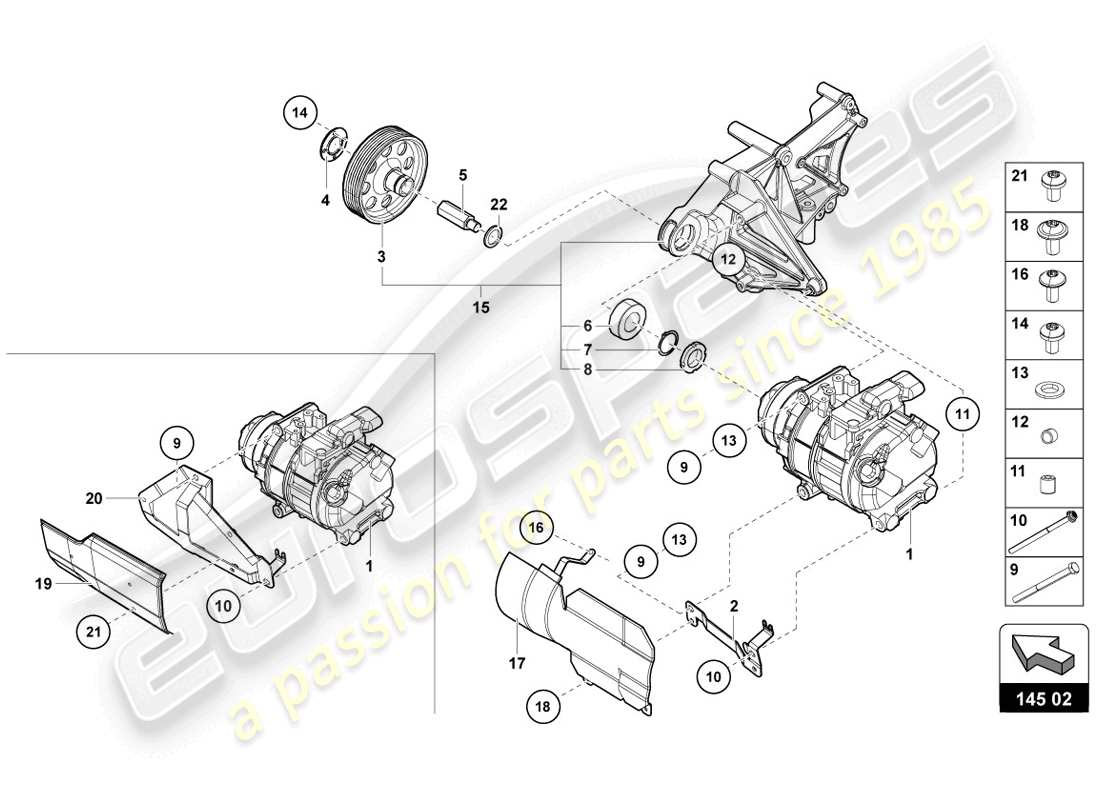 lamborghini lp720-4 coupe 50 (2014) a/c compressor part diagram