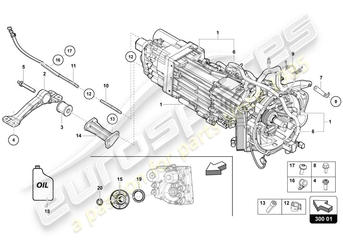 lamborghini lp720-4 coupe 50 (2014) 7-speed automatic gearbox part diagram