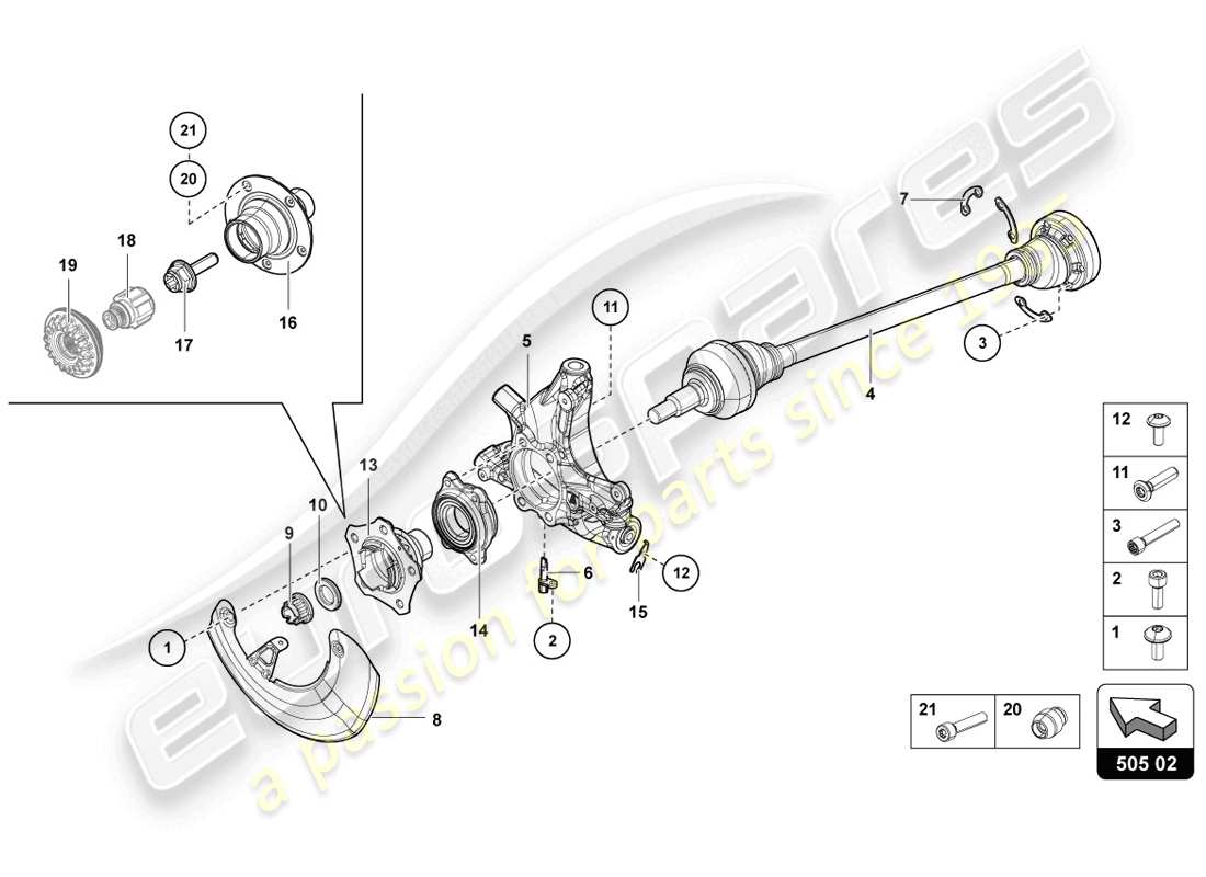 lamborghini lp720-4 coupe 50 (2014) drive shaft part diagram