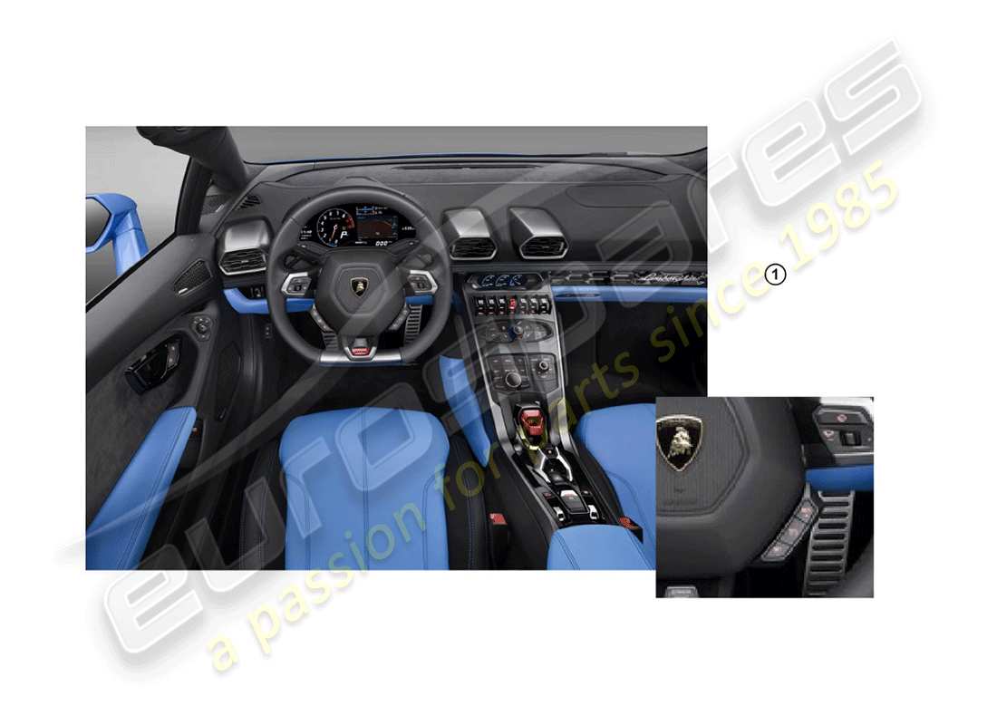 lamborghini huracan lp580-2 spyder (accessories) installation kit part diagram