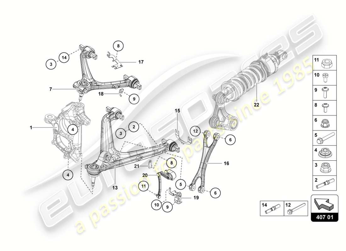 a part diagram from the lamborghini lp700-4 coupe (2012) parts catalogue