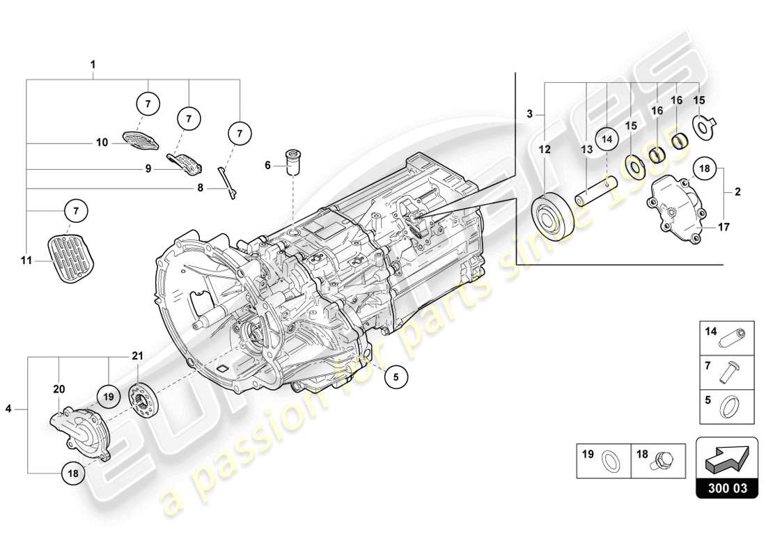 lamborghini lp720-4 coupe 50 (2014) outer components for gearbox part diagram