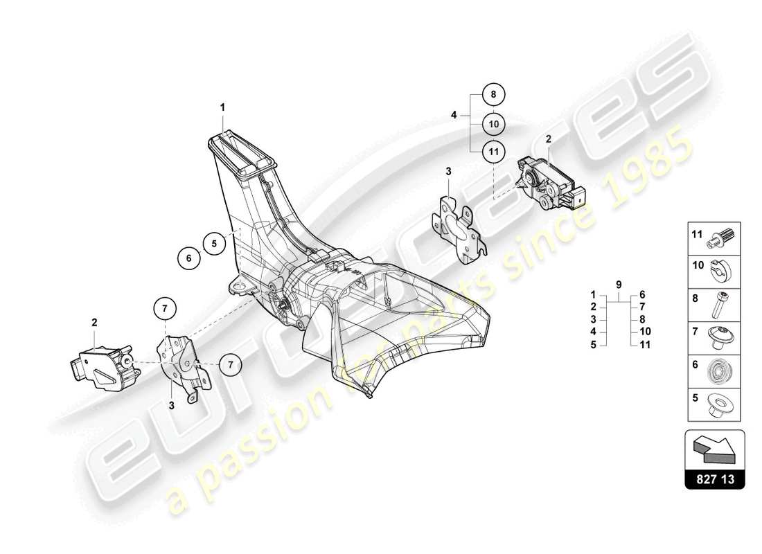 lamborghini lp770-4 svj roadster (2021) aerodynamic attachment parts rear part diagram