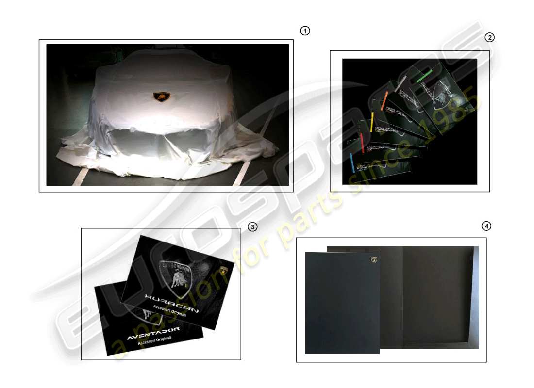 lamborghini huracan lp610-4 spider (accessories) auxiliary material part diagram