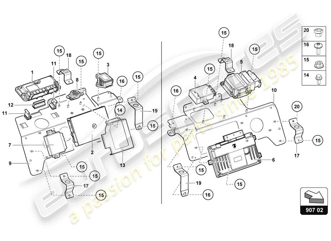 lamborghini lp720-4 coupe 50 (2014) electrics part diagram