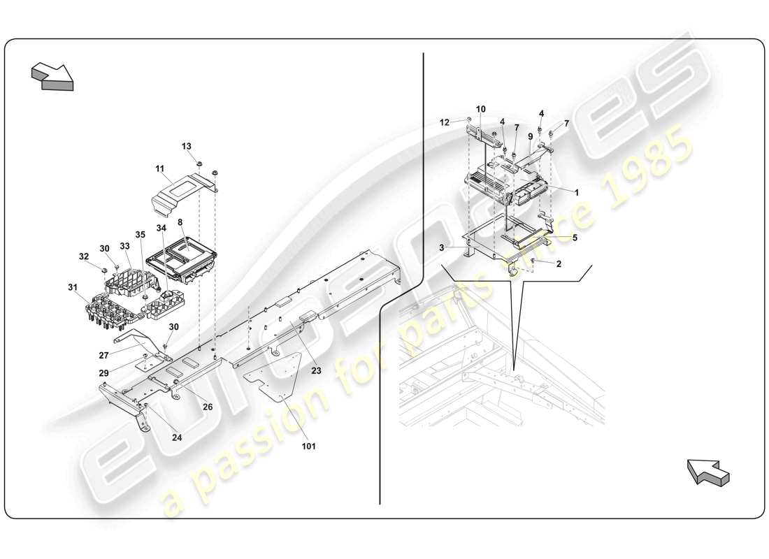 lamborghini super trofeo (2009-2014) control system part diagram