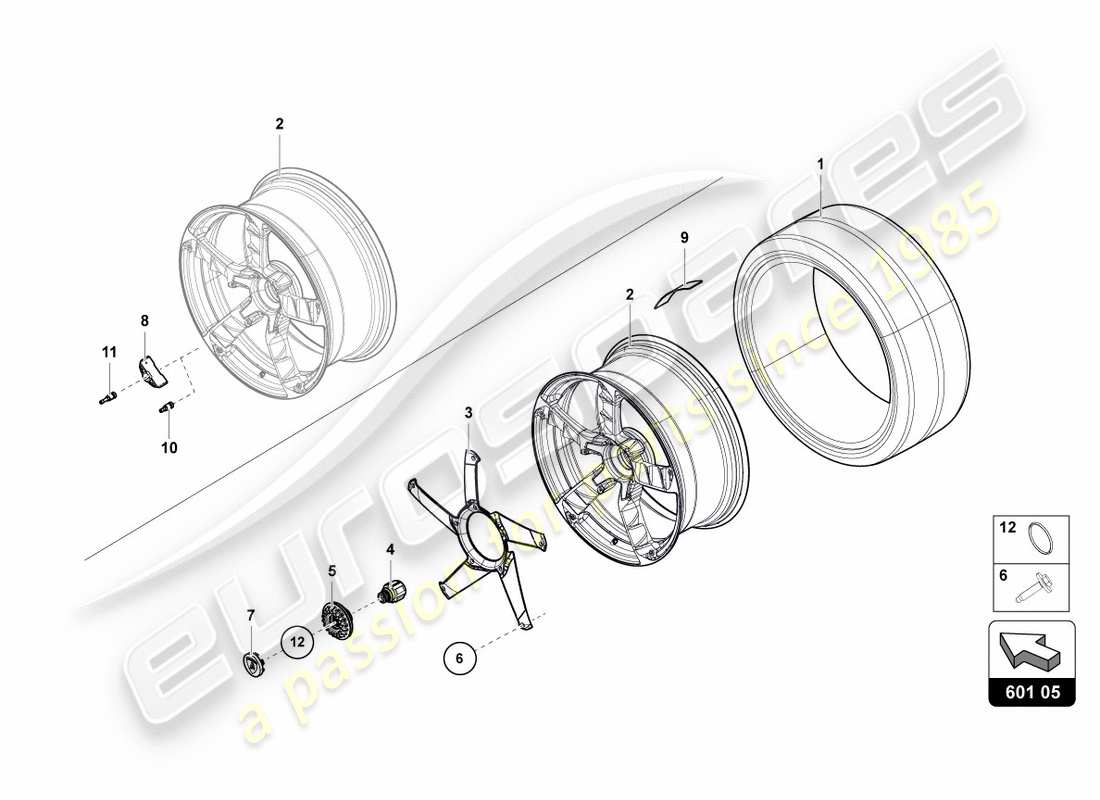 lamborghini centenario roadster (2017) wheels/tyres front part diagram