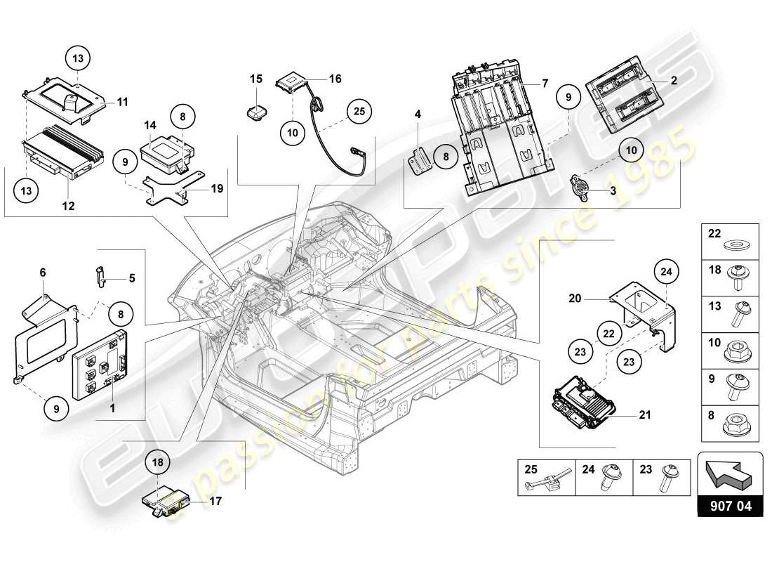 lamborghini lp720-4 coupe 50 (2014) electrics part diagram