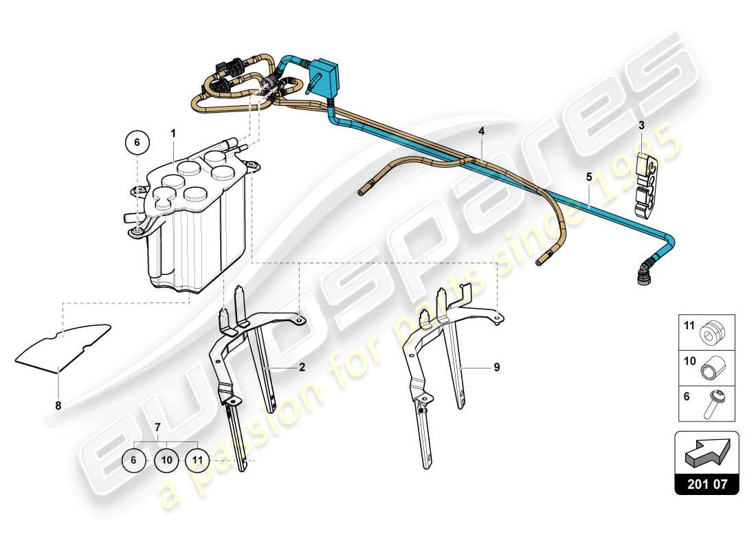 lamborghini lp720-4 coupe 50 (2014) activated carbon filter system part diagram