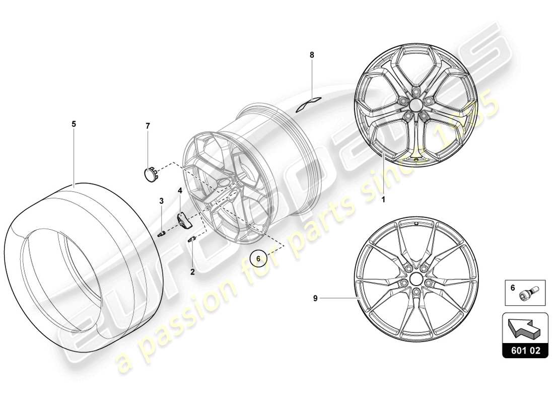 lamborghini lp720-4 coupe 50 (2014) wheels/tyres part diagram