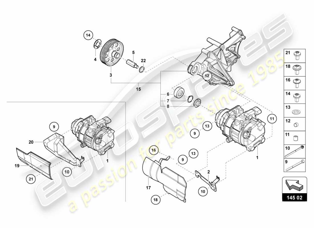 lamborghini lp700-4 coupe (2012) a/c compressor part diagram