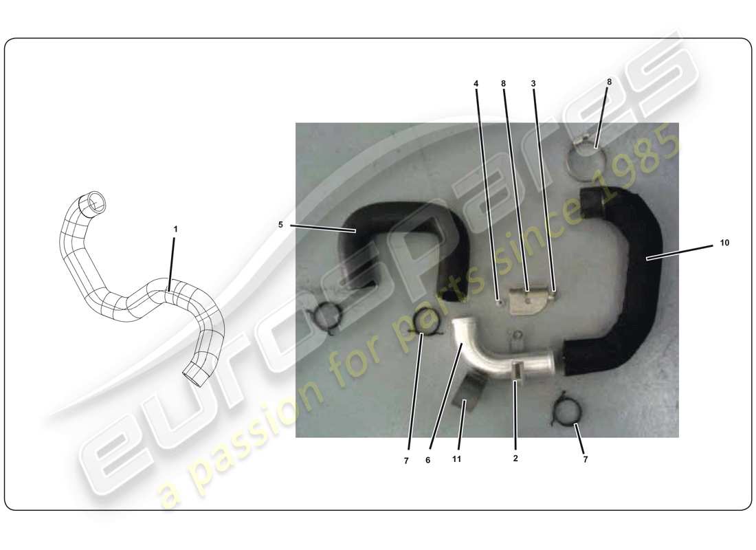 lamborghini super trofeo (2009-2014) water cooling part diagram