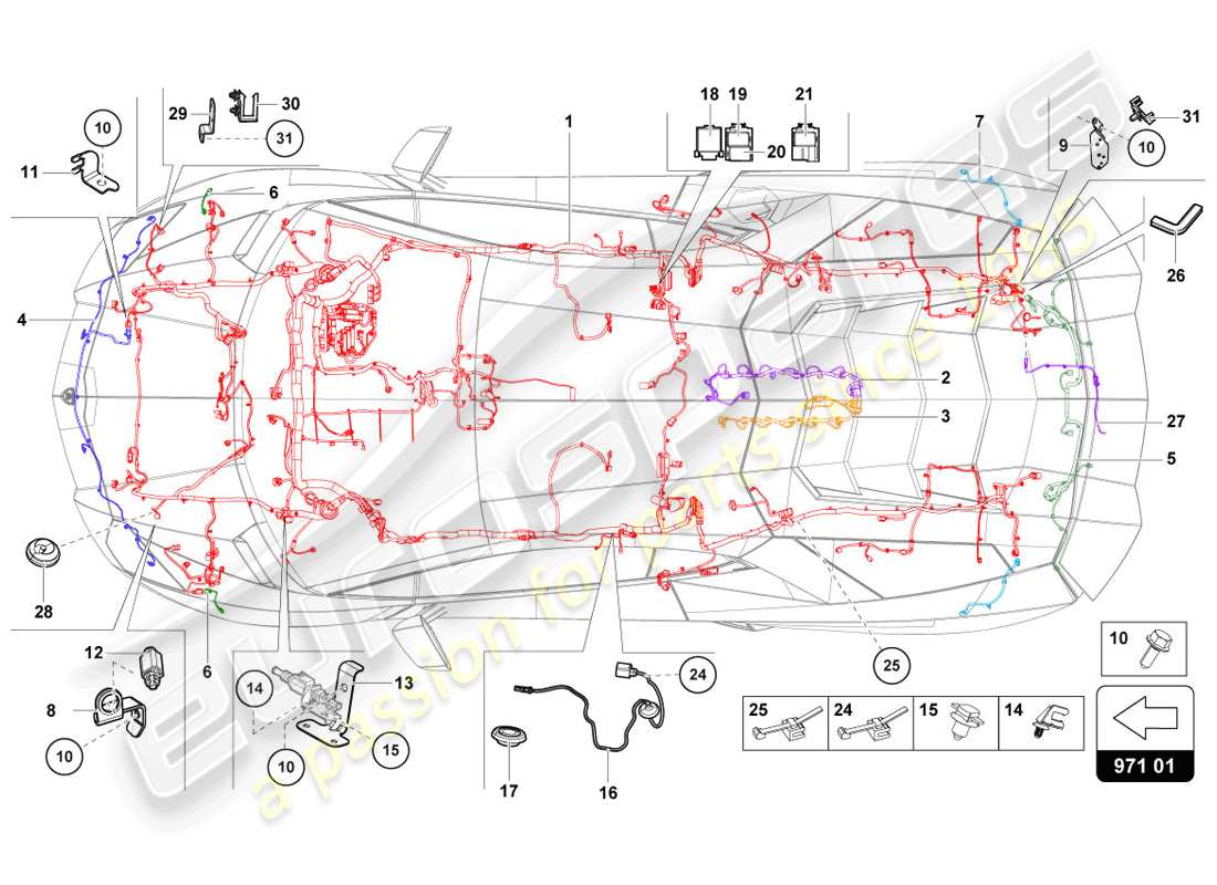 lamborghini lp720-4 coupe 50 (2014) electrics part diagram