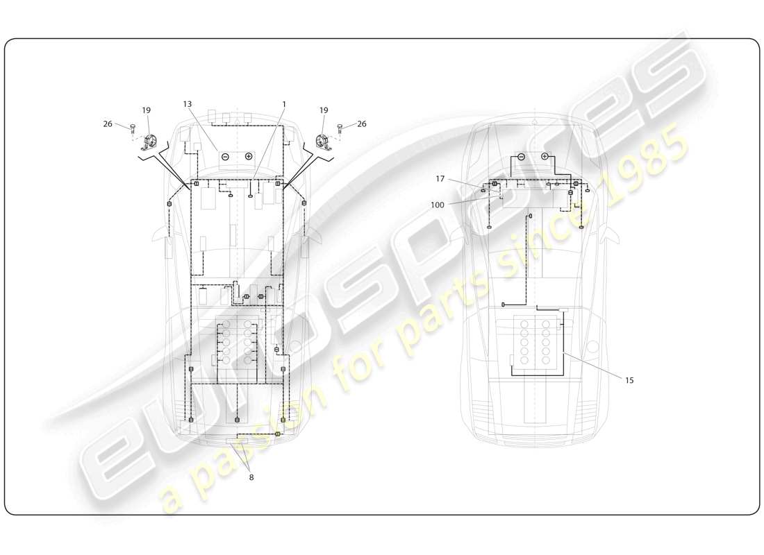 lamborghini super trofeo (2009-2014) electrics part diagram