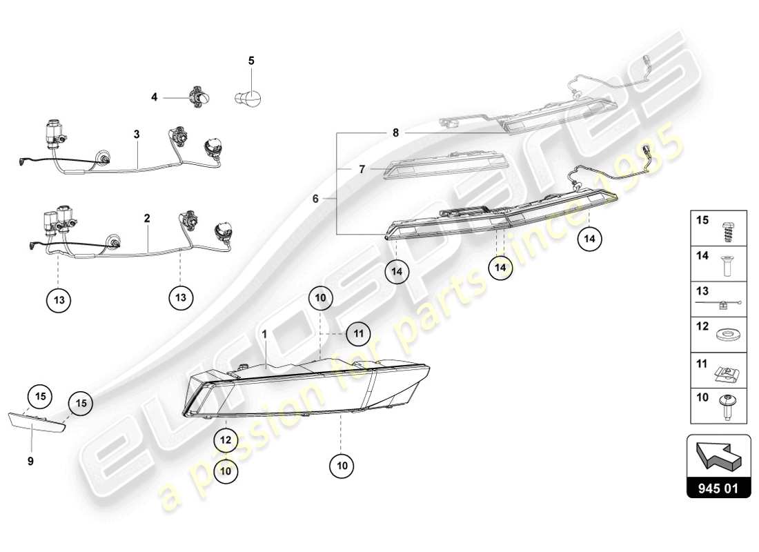 lamborghini lp720-4 coupe 50 (2014) tail light part diagram