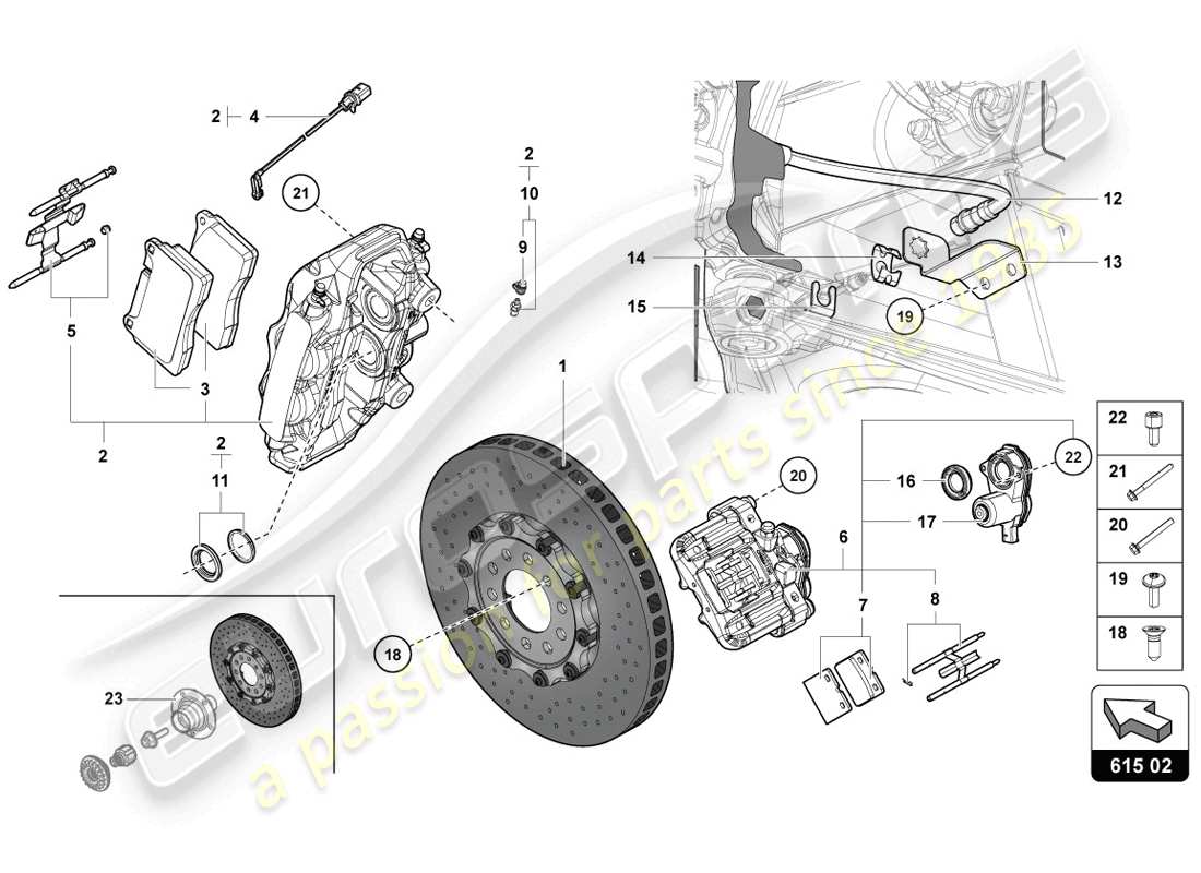 lamborghini lp720-4 coupe 50 (2014) brake disc part diagram