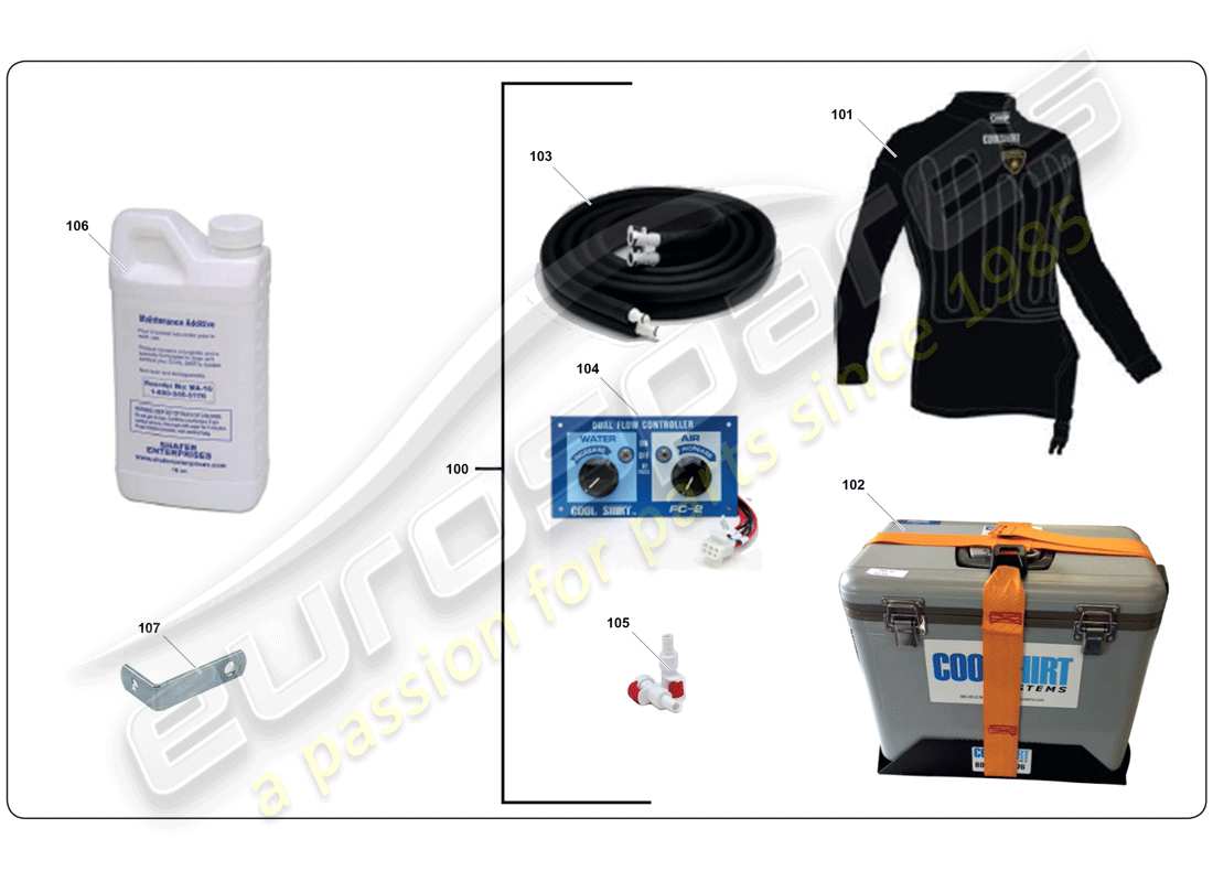 lamborghini super trofeo (2009-2014) cool shirt kit part diagram