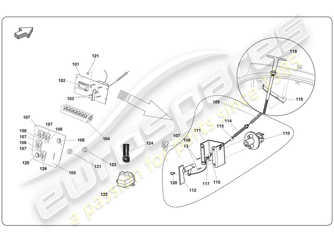 lamborghini super trofeo (2009-2014) gtr carbon interior part diagram