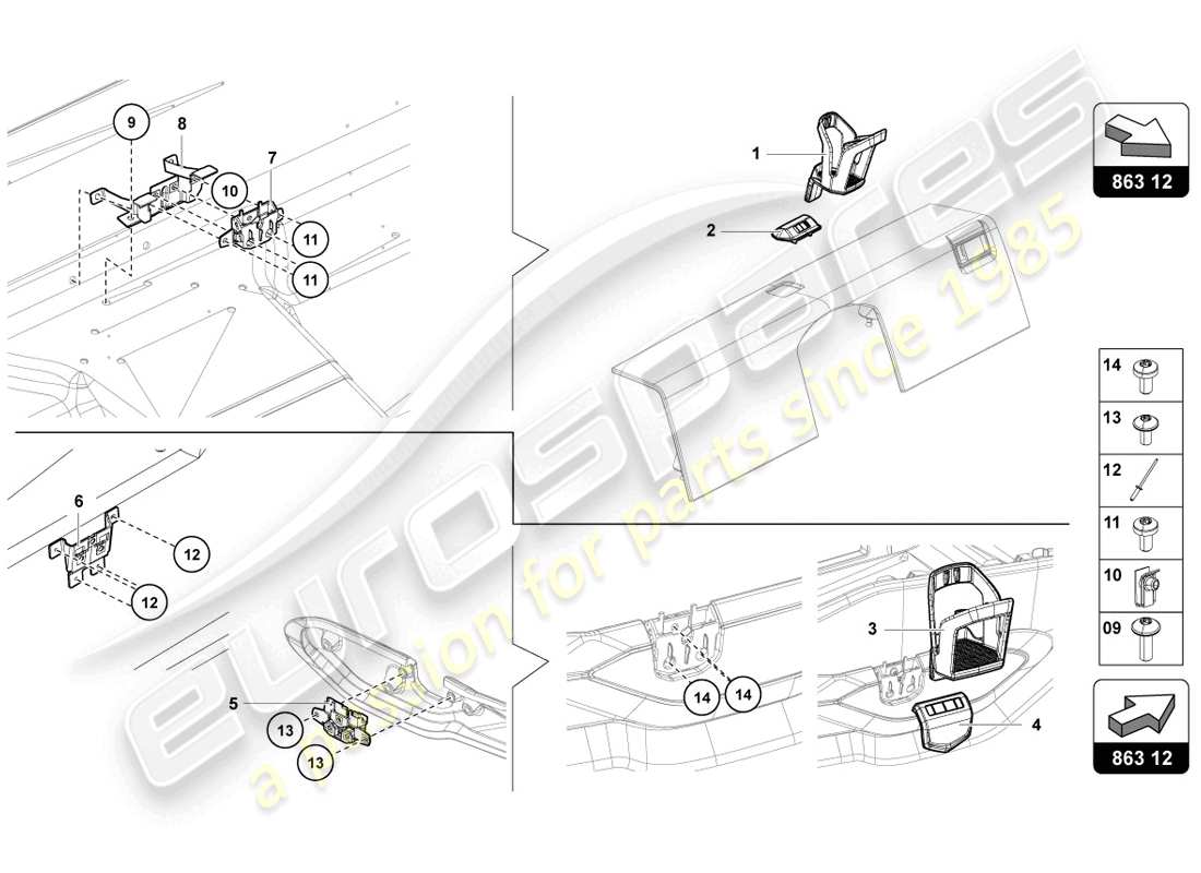 lamborghini lp720-4 coupe 50 (2014) cupholder part diagram