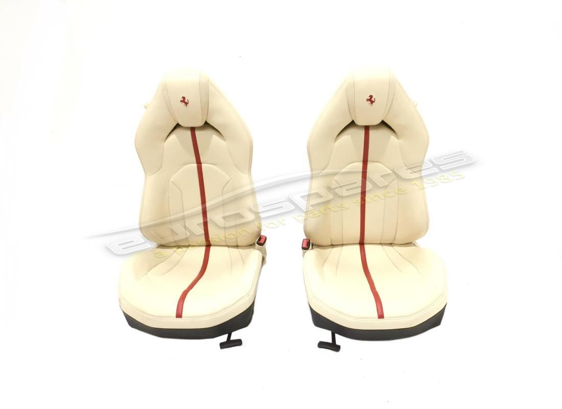 used ferrari f8 rhd seats in cream. part number 890664000 (1)