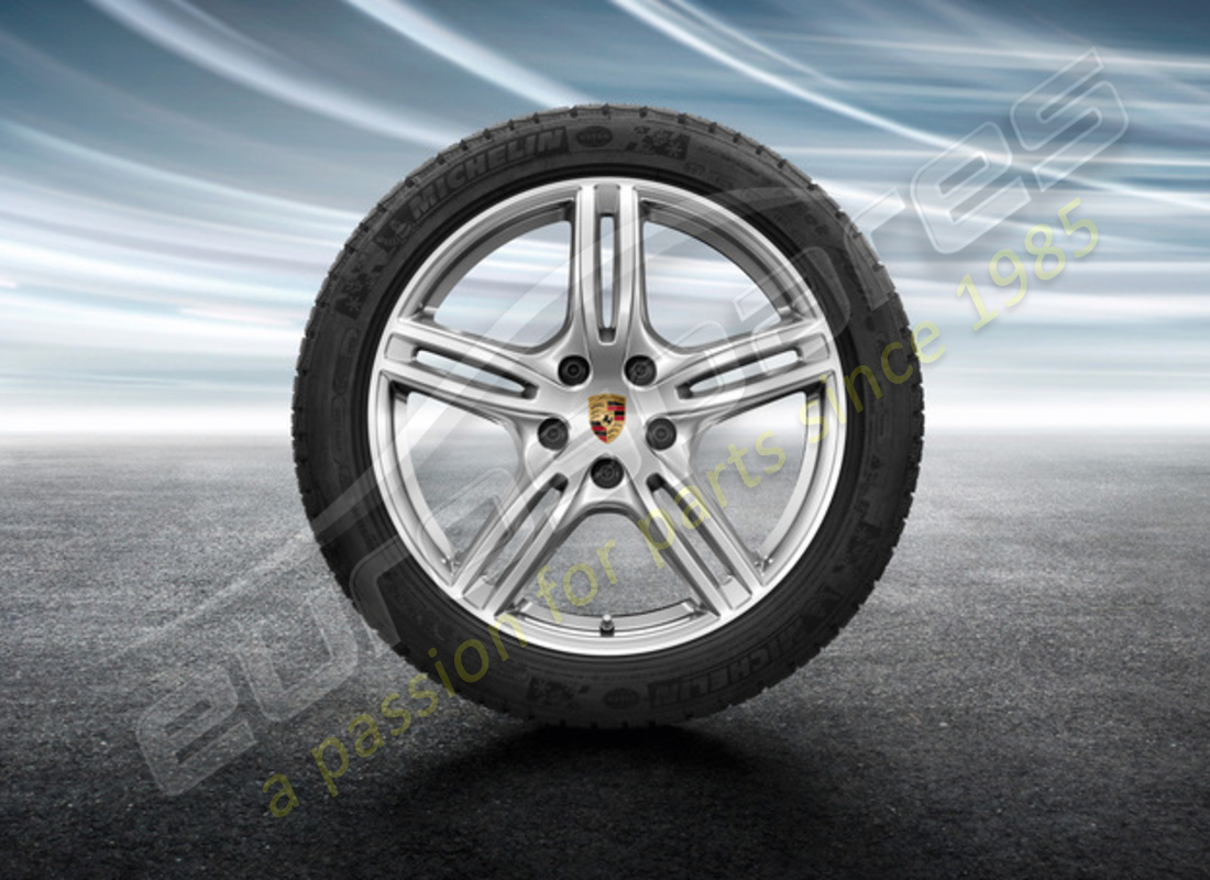 new porsche 20-inch panamera turbo winter wheel and tyre set. part number 971044600b (1)