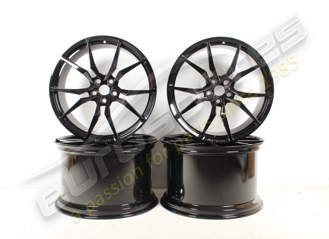 new (other) lamborghini shiny black dione rims kit. part number 0r8340032 (1)