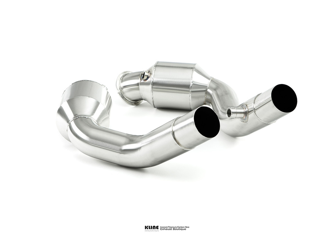 new kline innovation ferrari portofino 200cell cat pipe set - inconel. part number klferportofino200csinc (1)