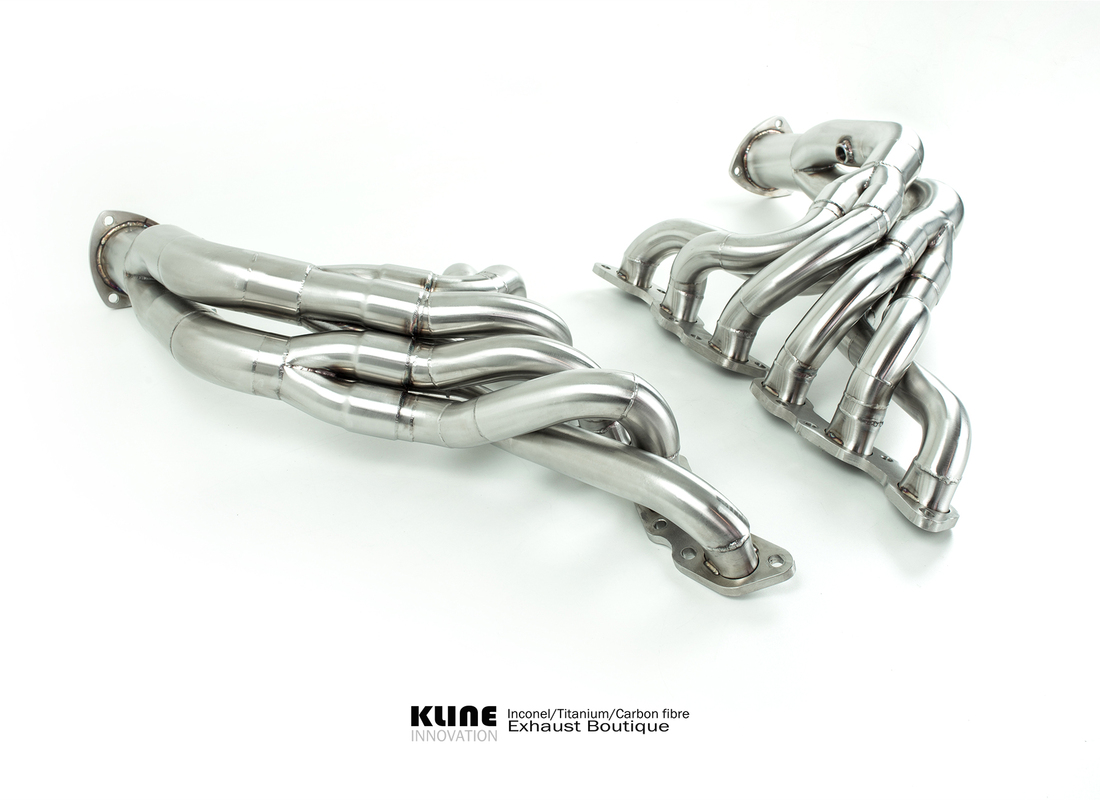 new kline innovation aston martin v12 vantage manifolds - inconel. part number klamv12mfinc (1)