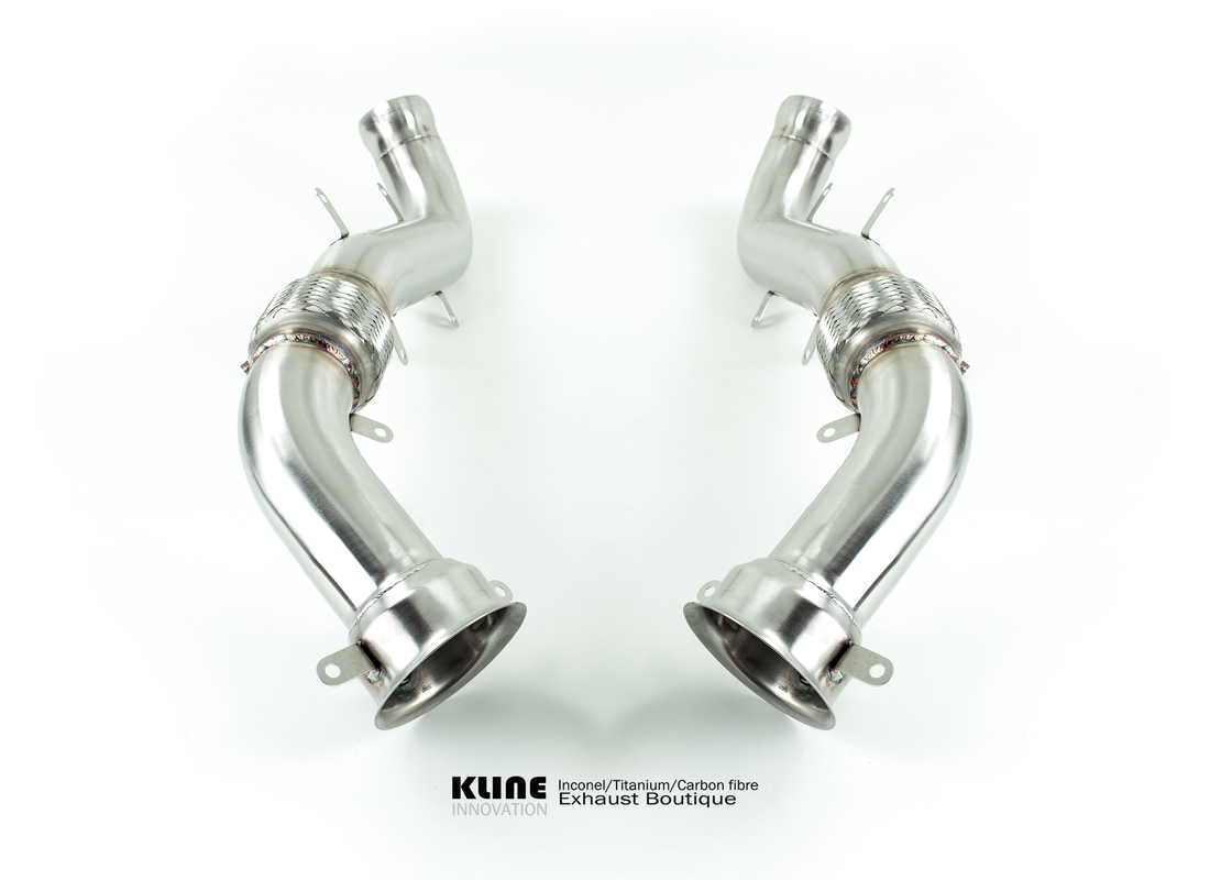 new kline innovation mclaren mp4-12c decat cat pipe set - inconel. part number klmc12cdecatcsinc (1)