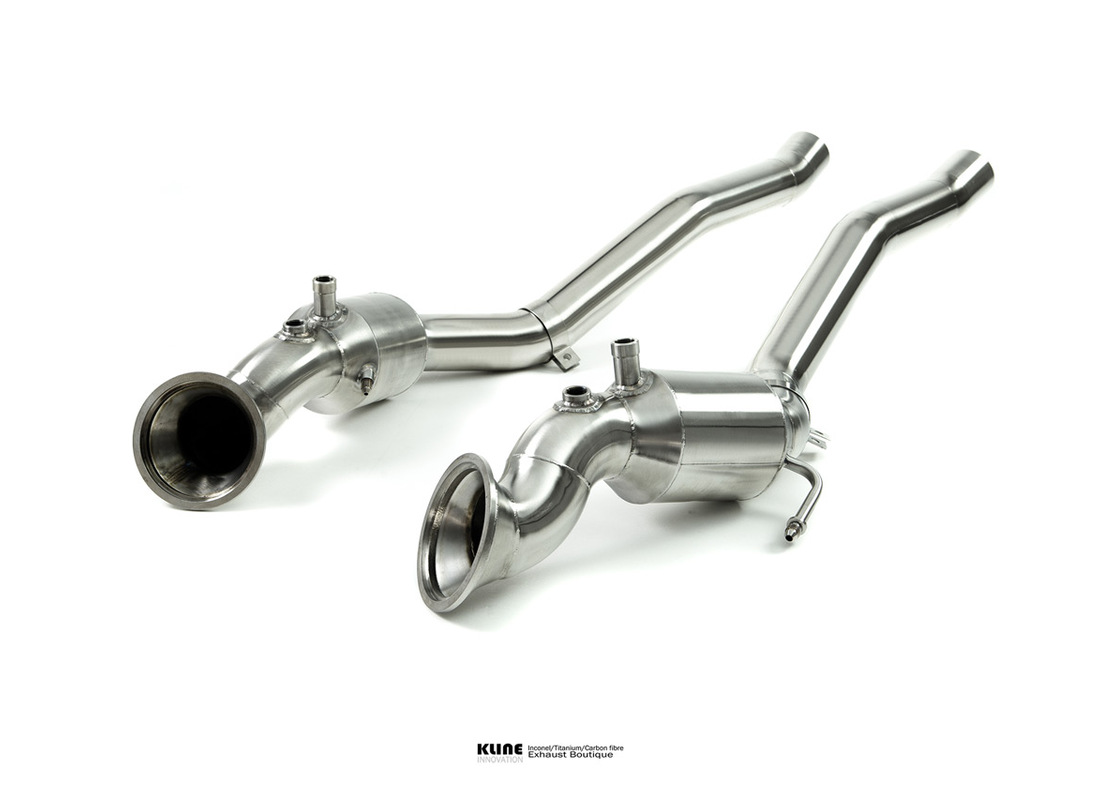 NEW KLINE INNOVATION DECAT CAT PIPE SET (FOR GPF CARS) - STAINLESS STEEL . PART NUMBER KLFER812GTSDECATCSSS (1)